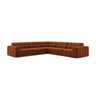 Jennifer 7-Sitzer Ecksofa, Symmetrisch, aus Samt in Terrakotta (Bluvel 4215), 285x285 cm von Micadoni – Bild 1