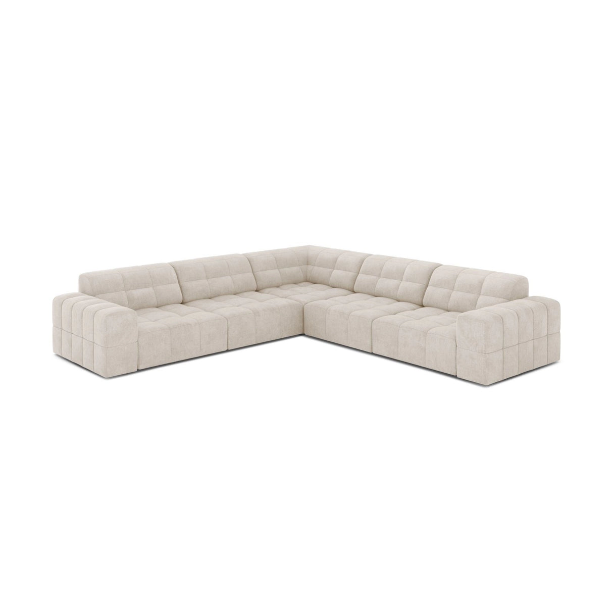 Jennifer 7-Sitzer Ecksofa, Symmetrisch, aus Samt oder Chenille, 285x285 cm von Micadoni – Bild 3