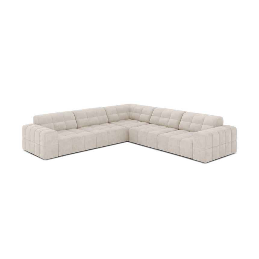 Jennifer 7-Sitzer Ecksofa, Symmetrisch, aus Samt oder Chenille, 285x285 cm von Micadoni – Bild 3