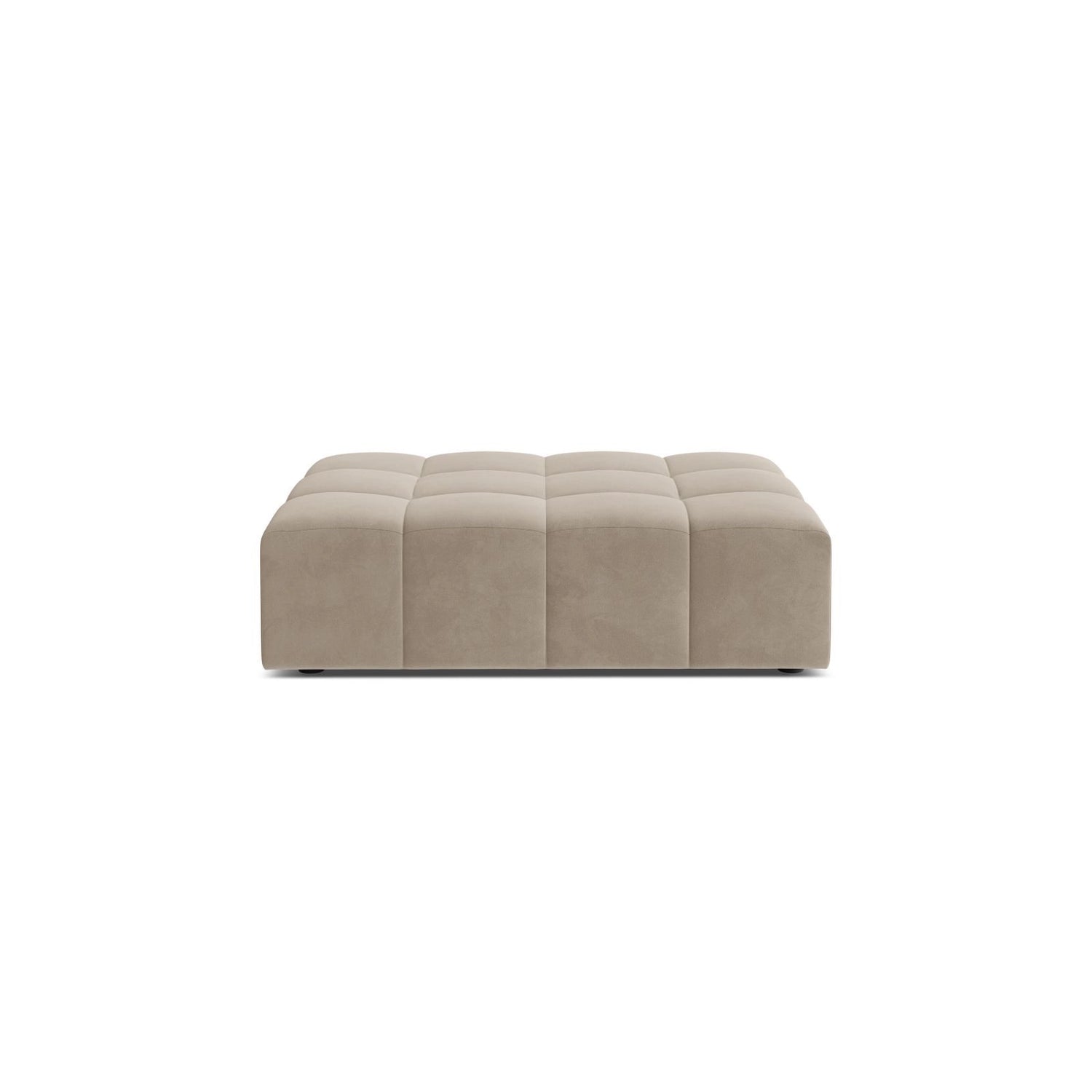 Jennifer Pouf aus Samt in Dunkelbeige (Bluvel 30), 102x80 cm von Micadoni – Bild 1