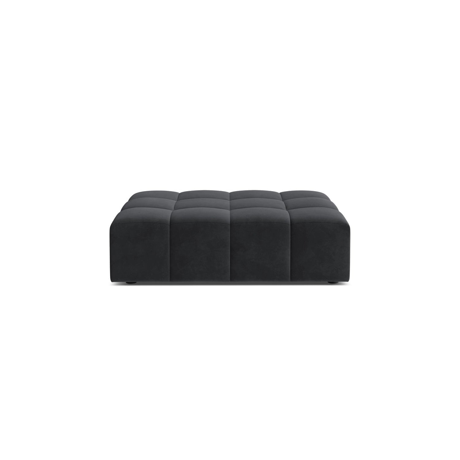 Jennifer Pouf aus Samt in Grau (Bluvel 14), 102x80 cm von Micadoni – Bild 1