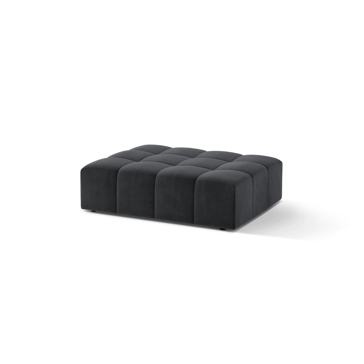 Jennifer Pouf aus Samt in Grau (Bluvel 14), 102x80 cm von Micadoni – Bild 3