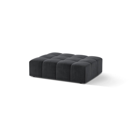Jennifer Pouf aus Samt in Grau (Bluvel 14), 102x80 cm von Micadoni – Bild 3