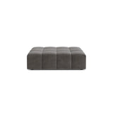 Jennifer Pouf aus Samt in Hellgrau (Bluvel 13), 102x80 cm von Micadoni – Bild 1
