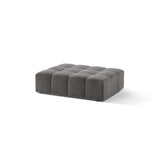 Jennifer Pouf aus Samt in Hellgrau (Bluvel 13), 102x80 cm von Micadoni – Bild 3