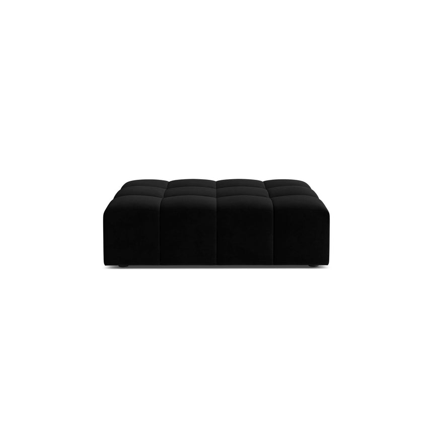 Jennifer Pouf aus Samt in Schwarz (Bluvel 19), 102x80 cm von Micadoni – Bild 1