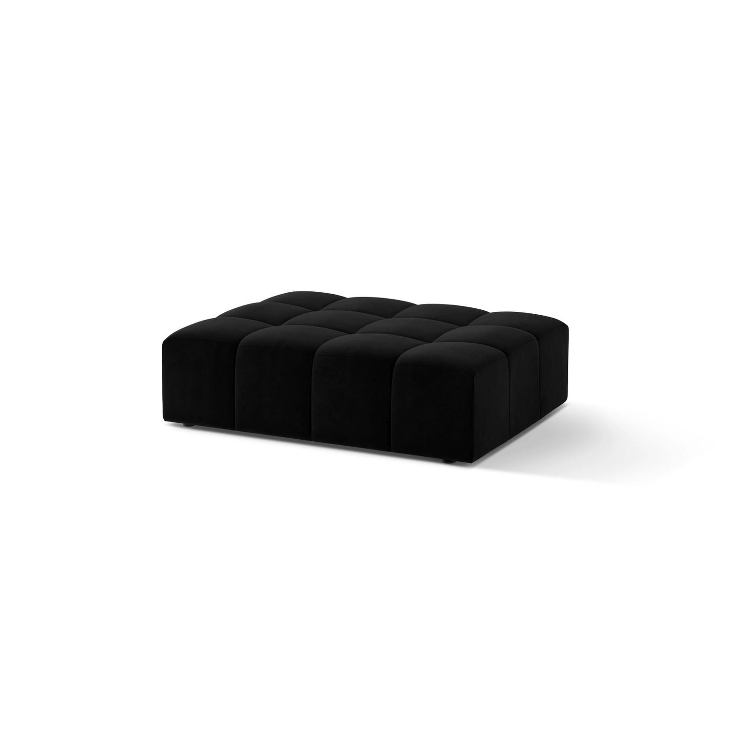 Jennifer Pouf aus Samt in Schwarz (Bluvel 19), 102x80 cm von Micadoni – Bild 3