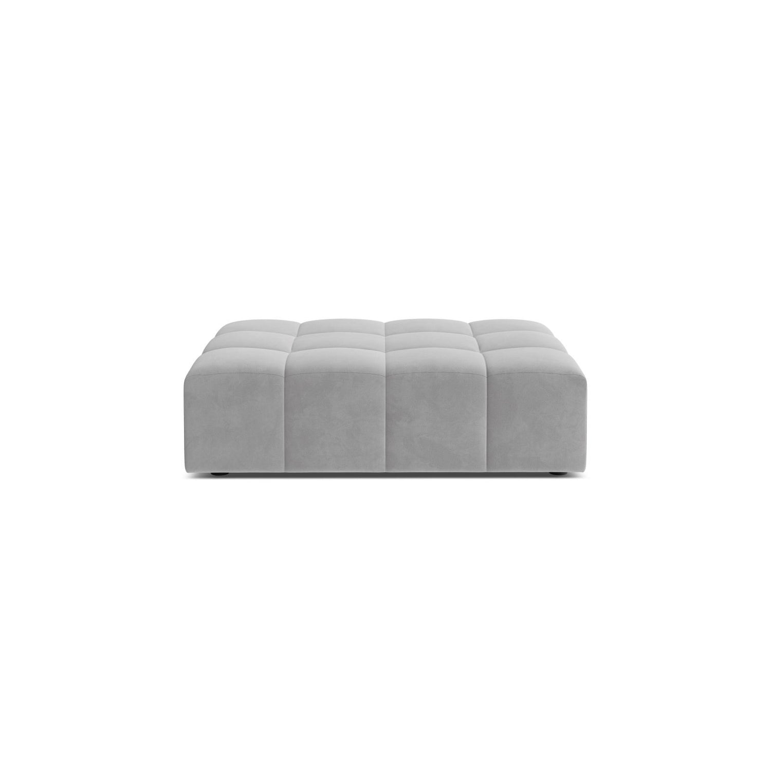 Jennifer Pouf aus Samt in Silber (Bluvel 03), 102x80 cm von Micadoni – Bild 1