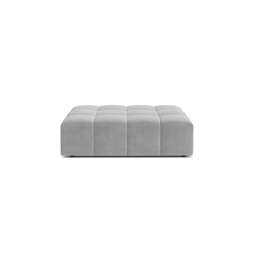 Jennifer Pouf aus Samt in Silber (Bluvel 03), 102x80 cm von Micadoni – Bild 1