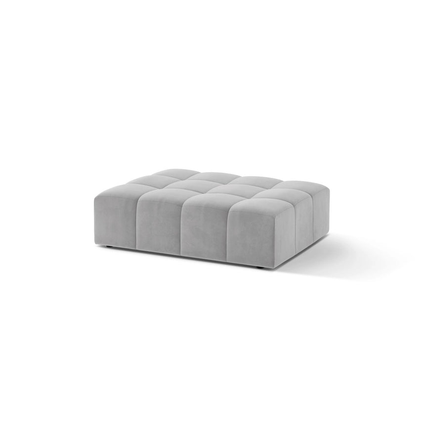 Jennifer Pouf aus Samt in Silber (Bluvel 03), 102x80 cm von Micadoni – Bild 3