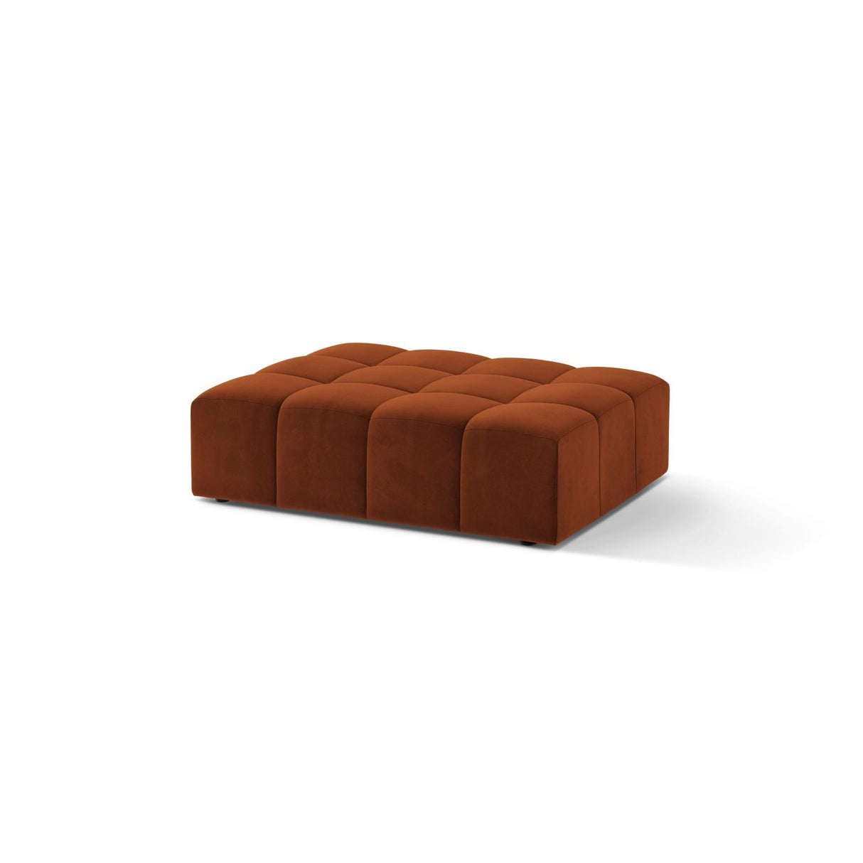 Jennifer Pouf aus Samt in Terrakotta (Bluvel 4215), 102x80 cm von Micadoni – Bild 3