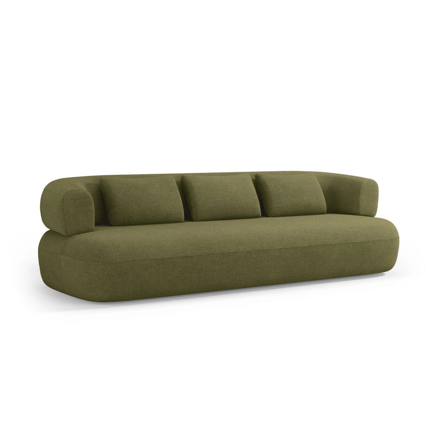 Jenny 3-Sitzer Sofa aus Boucle in Grün (Now or Never 38), 200x90 cm von Micadoni – Bild 4