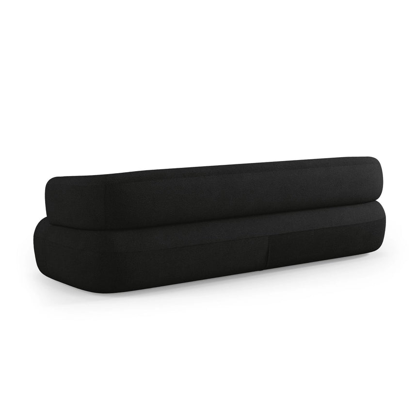 Jenny 3-Sitzer Sofa aus Boucle in Schwarz (Now or Never 100), 200x90 cm von Micadoni – Bild 5