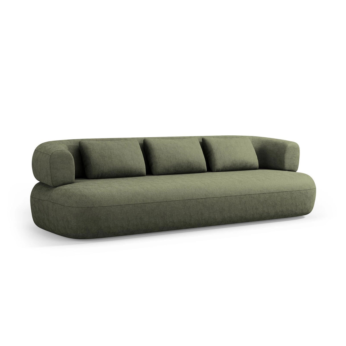 Jenny 3-Sitzer Sofa aus Chenille in Grün (Perfect Harmony 39), 200x90 cm von Micadoni – Bild 3