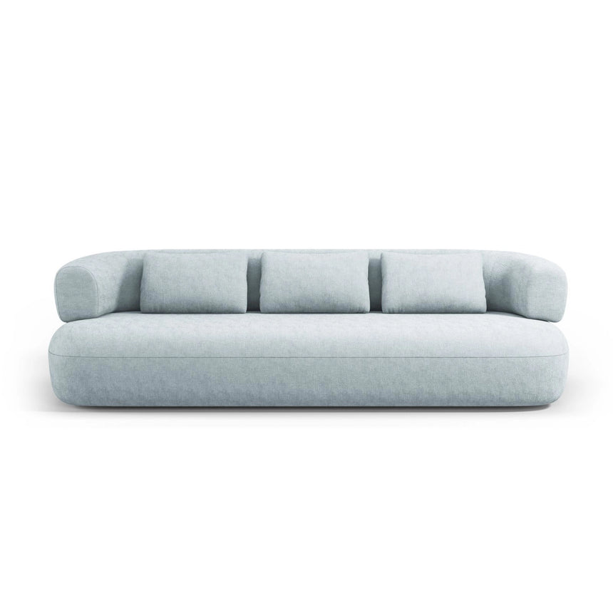 Jenny 3-Sitzer Sofa aus Chenille in Hellblau (Perfect Harmony 72), 200x90 cm von Micadoni – Bild 1
