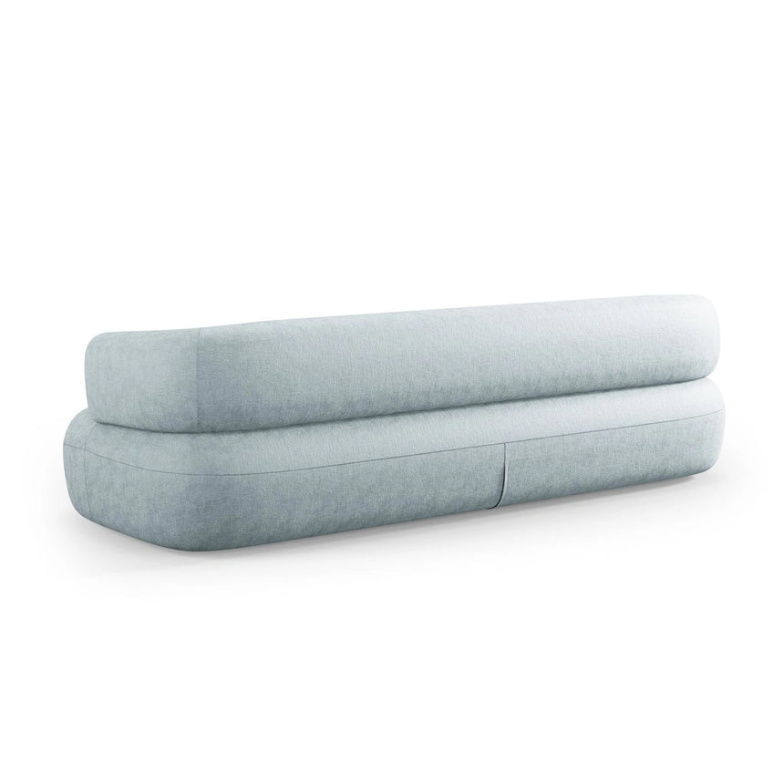 Jenny 3-Sitzer Sofa aus Chenille in Hellblau (Perfect Harmony 72), 200x90 cm von Micadoni – Bild 4