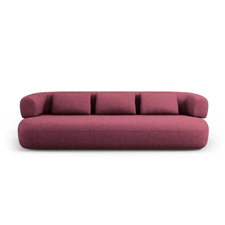 Jenny 3-Sitzer Sofa aus Chenille in Kirschholz (Perfect Harmony 59), 200x90 cm von Micadoni – Bild 1