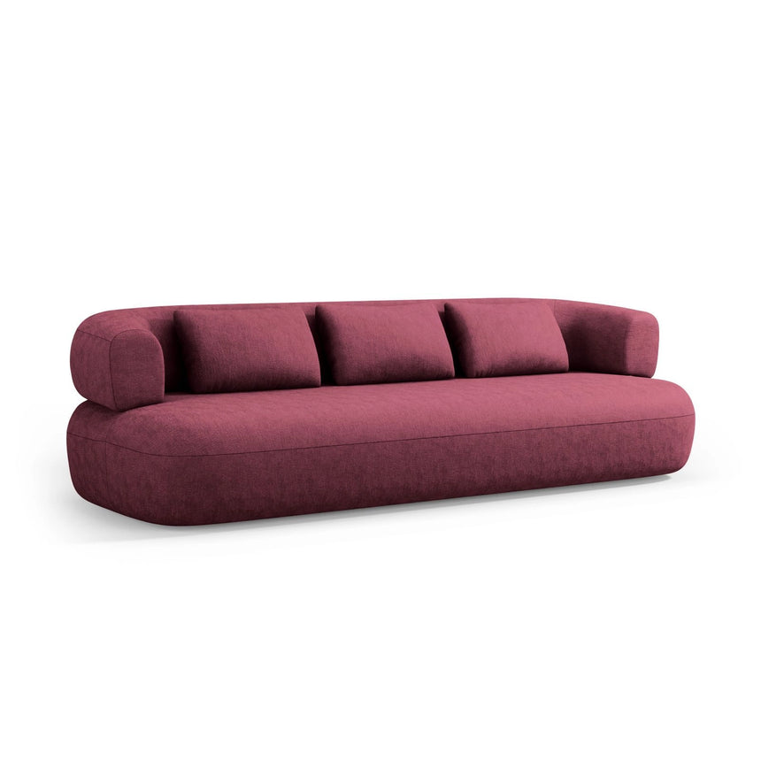 Jenny 3-Sitzer Sofa aus Chenille in Kirschholz (Perfect Harmony 59), 200x90 cm von Micadoni – Bild 3
