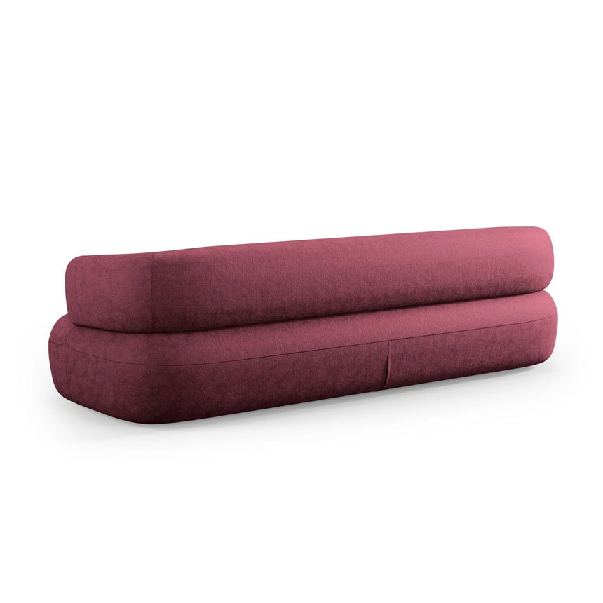 Jenny 3-Sitzer Sofa aus Chenille in Kirschholz (Perfect Harmony 59), 200x90 cm von Micadoni – Bild 4