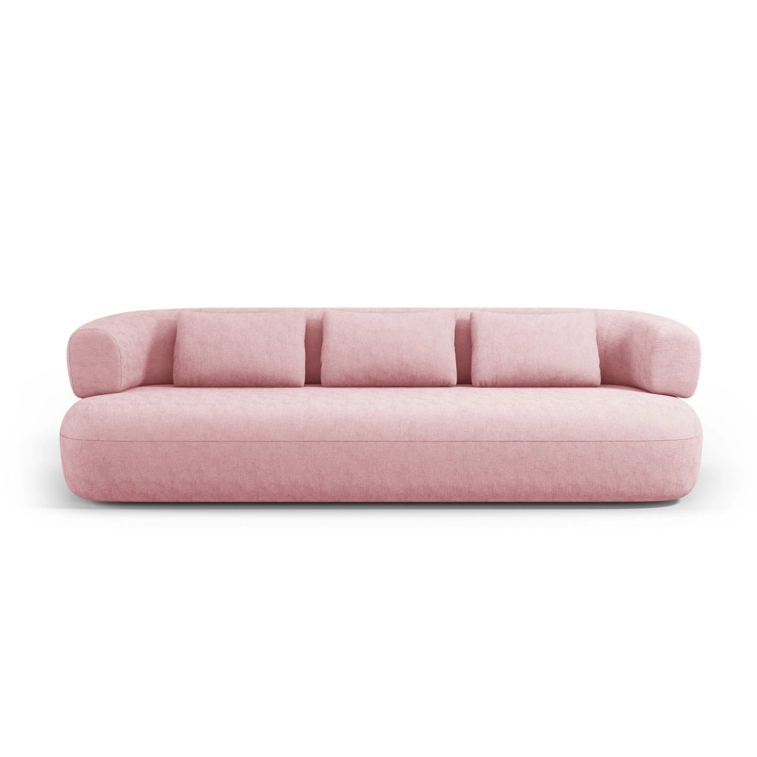 Jenny 3-Sitzer Sofa aus Chenille in Rosa (Perfect Harmony 63), 200x90 cm von Micadoni – Bild 1