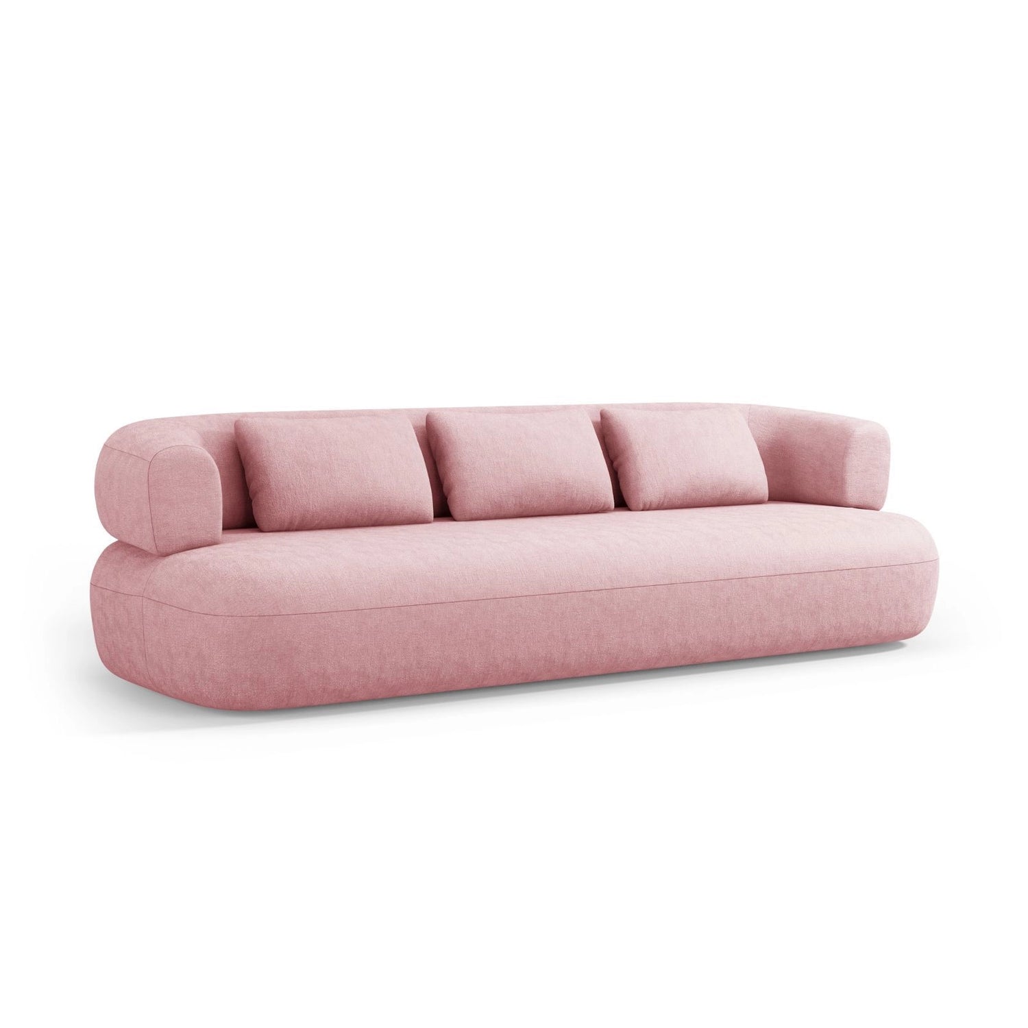 Jenny 3-Sitzer Sofa aus Chenille in Rosa (Perfect Harmony 63), 200x90 cm von Micadoni – Bild 3