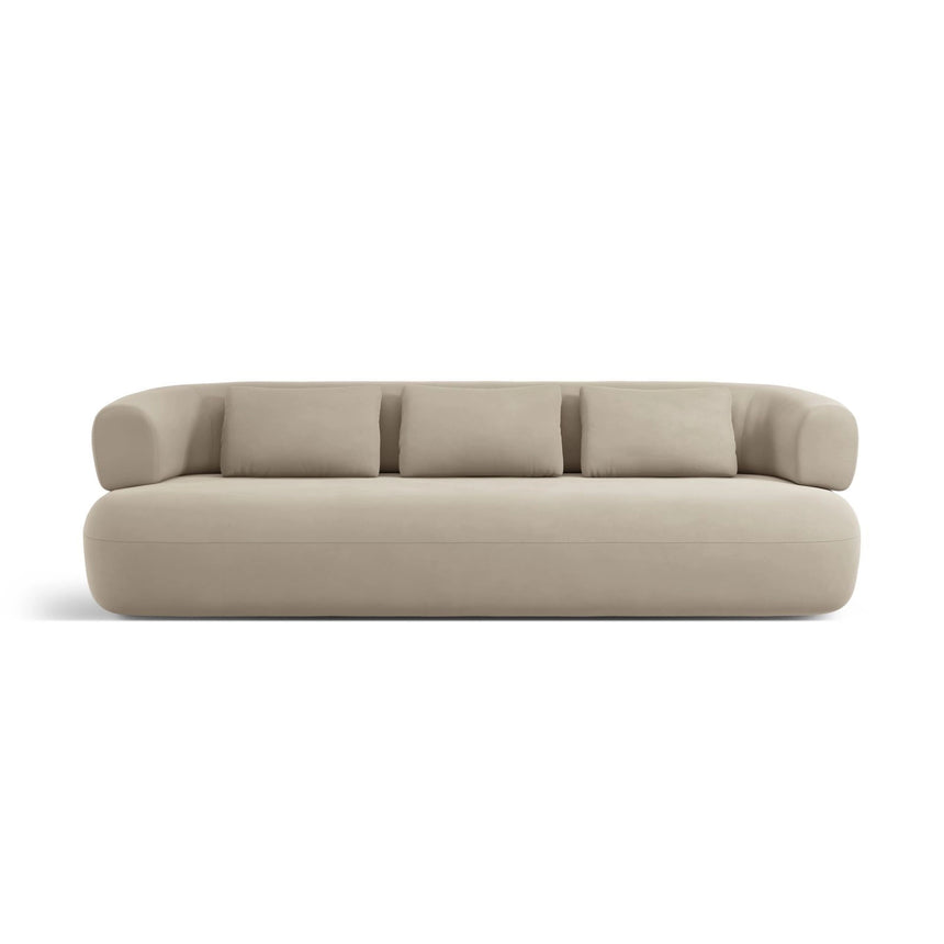 Jenny 3-Sitzer Sofa aus Samt in Beige (Salvador 1), 200x90 cm von Micadoni – Bild 1