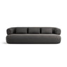 Jenny 3-Sitzer Sofa aus Samt in Dunkelgrau (Salvador 18), 200x90 cm von Micadoni – Bild 1