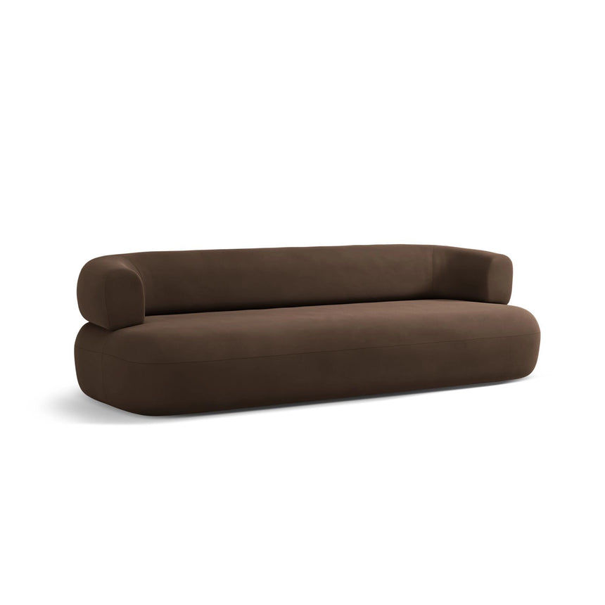 Jenny 3-Sitzer Sofa aus Samt in Schokolade (Salvador 4), 200x90 cm von Micadoni – Bild 5