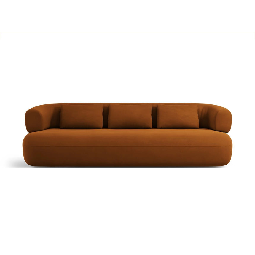 Jenny 3-Sitzer Sofa aus Samt in Terrakotta (Salvador 14), 200x90 cm von Micadoni – Bild 1