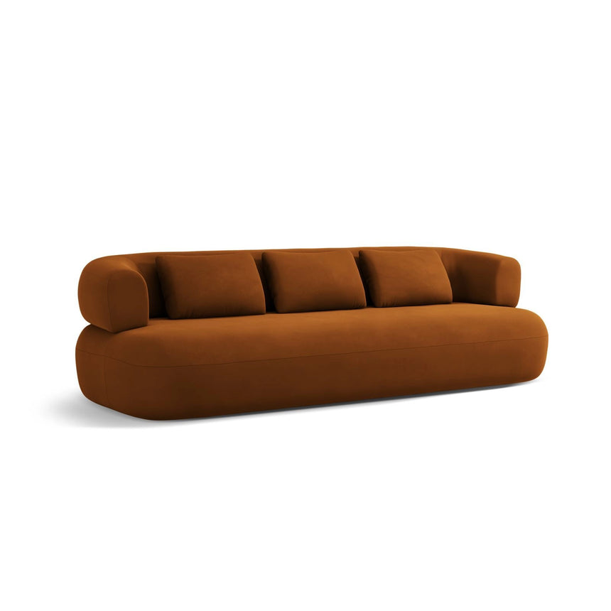 Jenny 3-Sitzer Sofa aus Samt in Terrakotta (Salvador 14), 200x90 cm von Micadoni – Bild 4