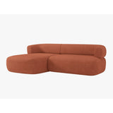 Jenny 5-Sitzer Ecksofa, Linke Seite, aus Boucle in Brick (Now or Never 54), 225x145 cm von Micadoni – Bild 3