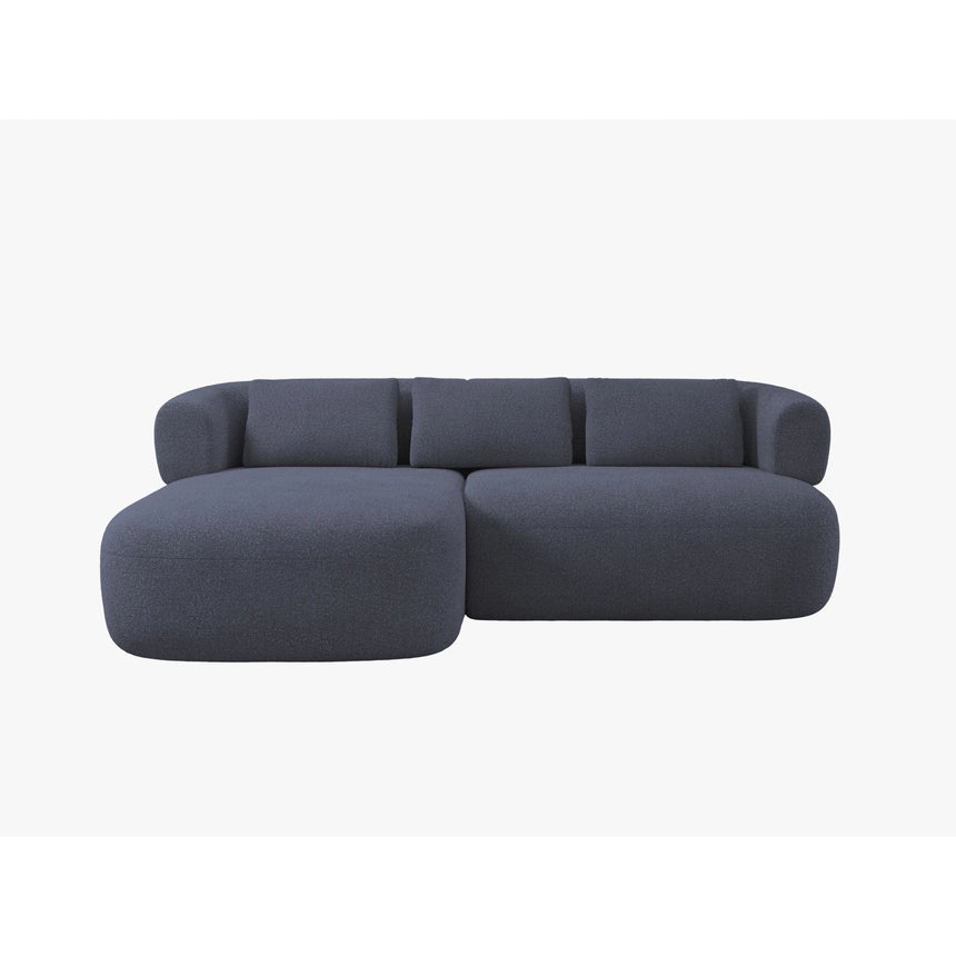 Jenny 5-Sitzer Ecksofa, Linke Seite, aus Boucle in Dunkelblau (Now or Never 79), 200x145 cm von Micadoni – Bild 1