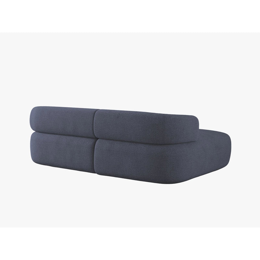Jenny 5-Sitzer Ecksofa, Linke Seite, aus Boucle in Dunkelblau (Now or Never 79), 200x145 cm von Micadoni – Bild 4