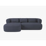 Jenny 5-Sitzer Ecksofa, Linke Seite, aus Boucle in Dunkelblau (Now or Never 79), 225x145 cm von Micadoni – Bild 1