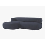 Jenny 5-Sitzer Ecksofa, Linke Seite, aus Boucle in Dunkelblau (Now or Never 79), 225x145 cm von Micadoni – Bild 3