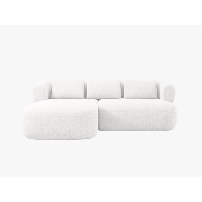 Jenny 5-Sitzer Ecksofa, Linke Seite, aus Boucle in Elfenbein (Now or Never 01), 200x145 cm von Micadoni – Bild 1