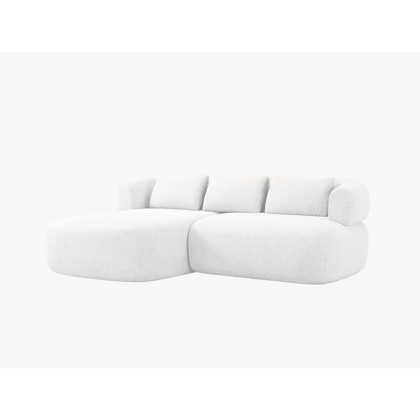 Jenny 5-Sitzer Ecksofa, Linke Seite, aus Boucle in Elfenbein (Now or Never 01), 200x145 cm von Micadoni – Bild 2