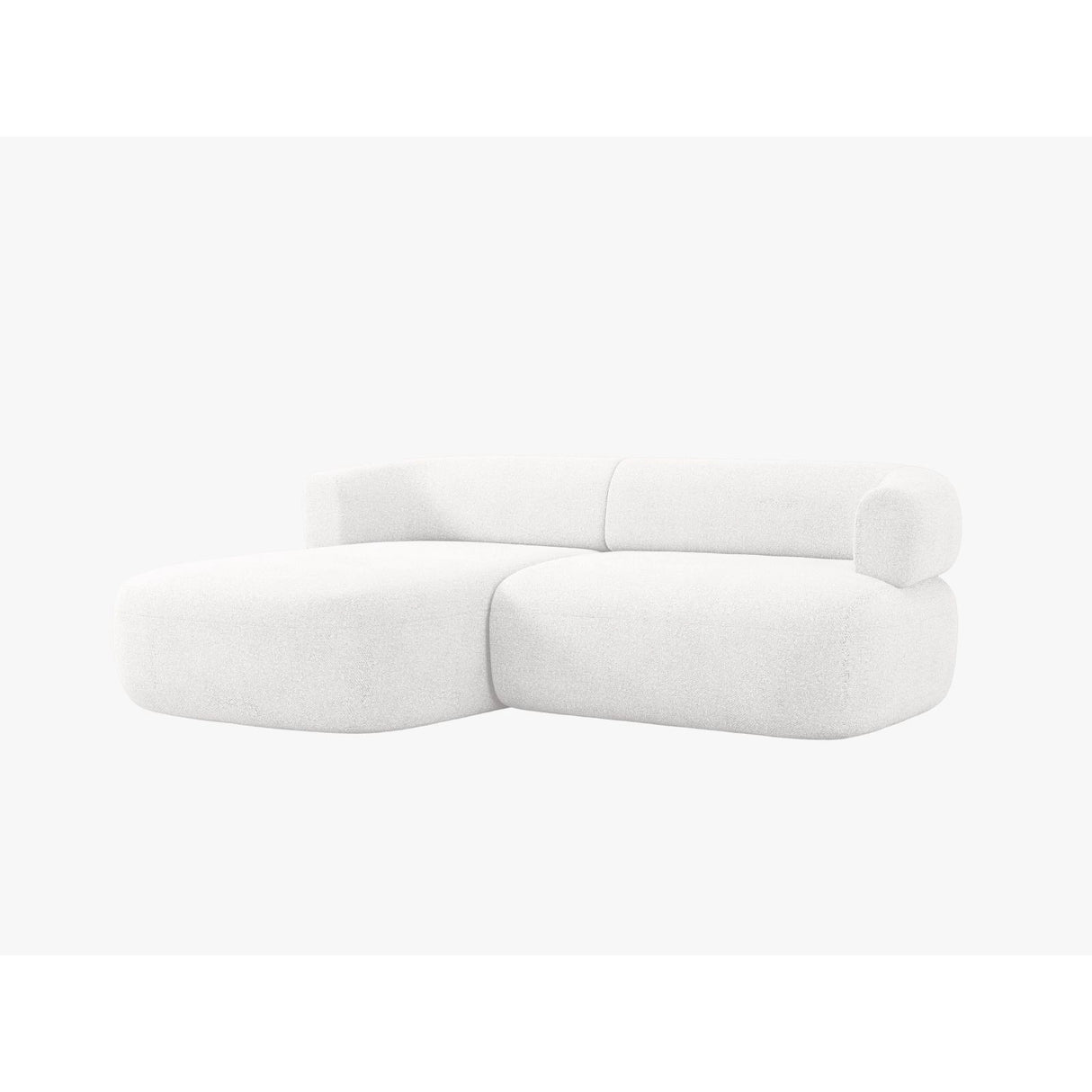 Jenny 5-Sitzer Ecksofa, Linke Seite, aus Boucle in Elfenbein (Now or Never 01), 200x145 cm von Micadoni – Bild 3