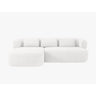 Jenny 5-Sitzer Ecksofa, Linke Seite, aus Boucle in Elfenbein (Now or Never 01), 225x145 cm von Micadoni – Bild 1