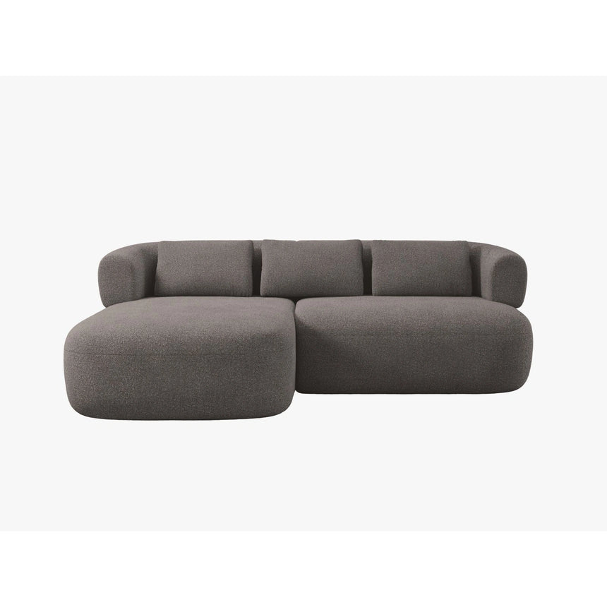 Jenny 5-Sitzer Ecksofa, Linke Seite, aus Boucle in Grau (Now or Never 92), 200x145 cm von Micadoni – Bild 1