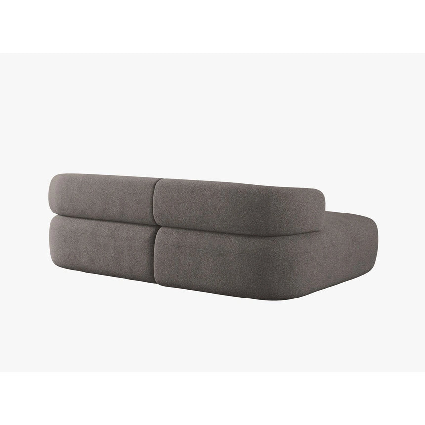 Jenny 5-Sitzer Ecksofa, Linke Seite, aus Boucle in Grau (Now or Never 92), 200x145 cm von Micadoni – Bild 4