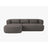 Jenny 5-Sitzer Ecksofa, Linke Seite, aus Boucle in Grau (Now or Never 92), 225x145 cm von Micadoni – Bild 1