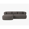 Jenny 5-Sitzer Ecksofa, Linke Seite, aus Boucle in Grau (Now or Never 92), 225x145 cm von Micadoni – Bild 1