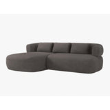 Jenny 5-Sitzer Ecksofa, Linke Seite, aus Boucle in Grau (Now or Never 92), 225x145 cm von Micadoni – Bild 2