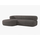 Jenny 5-Sitzer Ecksofa, Linke Seite, aus Boucle in Grau (Now or Never 92), 225x145 cm von Micadoni – Bild 3