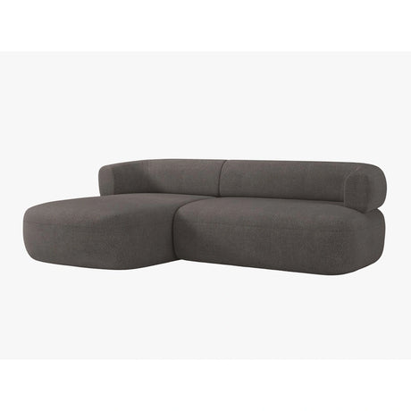 Jenny 5-Sitzer Ecksofa, Linke Seite, aus Boucle in Grau (Now or Never 92), 225x145 cm von Micadoni – Bild 3