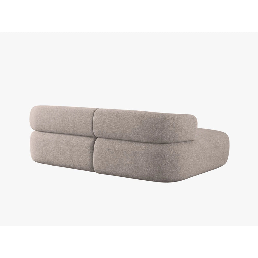 Jenny 5-Sitzer Ecksofa, Linke Seite, aus Boucle in Hellbraun (Now or Never 16), 200x145 cm von Micadoni – Bild 4