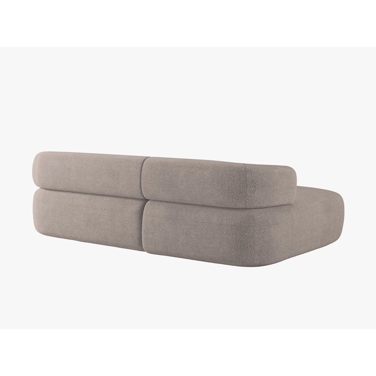 Jenny 5-Sitzer Ecksofa, Linke Seite, aus Boucle in Hellbraun (Now or Never 16), 225x145 cm von Micadoni – Bild 4