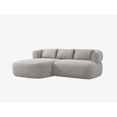 Jenny 5-Sitzer Ecksofa, Linke Seite, aus Boucle in Hellgrau (Now or Never 83), 200x145 cm von Micadoni – Bild 2