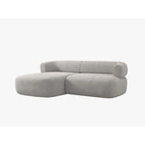 Jenny 5-Sitzer Ecksofa, Linke Seite, aus Boucle in Hellgrau (Now or Never 83), 200x145 cm von Micadoni – Bild 3